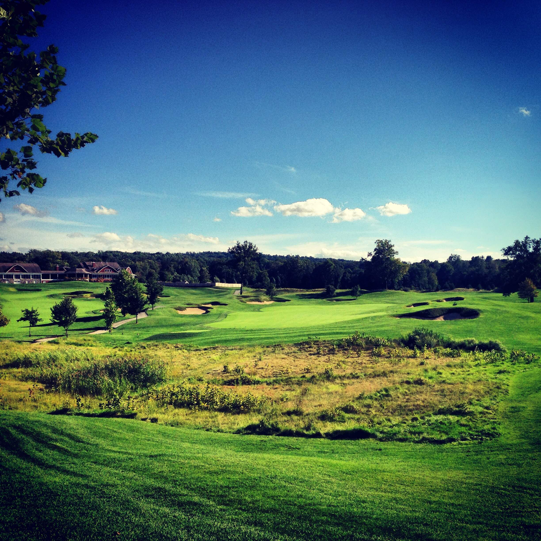 View of Holes 8 and 18 at Hollow Brook Golf Club in Cortlandt Manor, NY