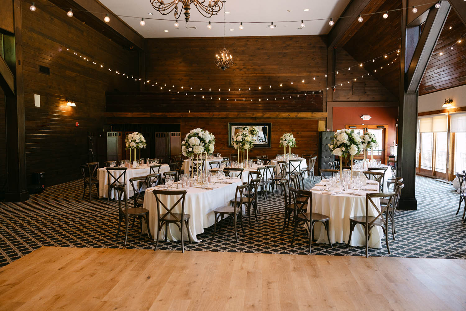Tables at a Hollow Brook Golf Club Wedding