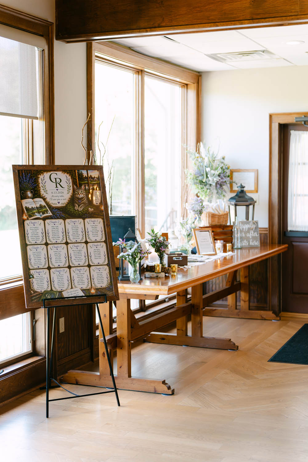 Wedding Decorations at a Hollow Brook Golf Club